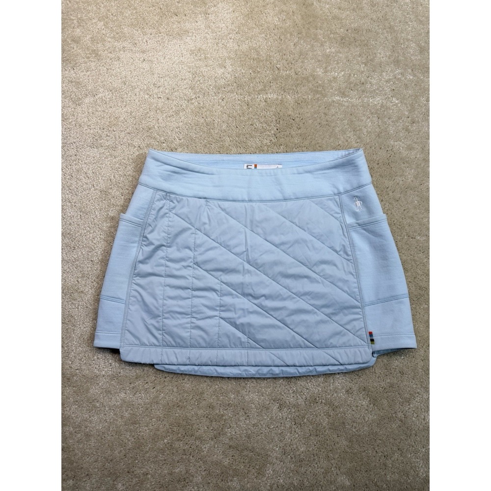 Smartwool Smartloft Skirt Womens Medium Blue Logo Pockets Activewear